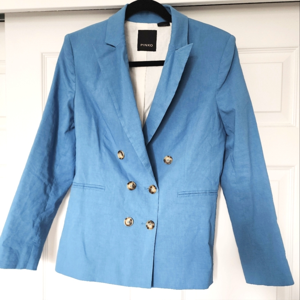 Pinko size 6 blue blazer jacket